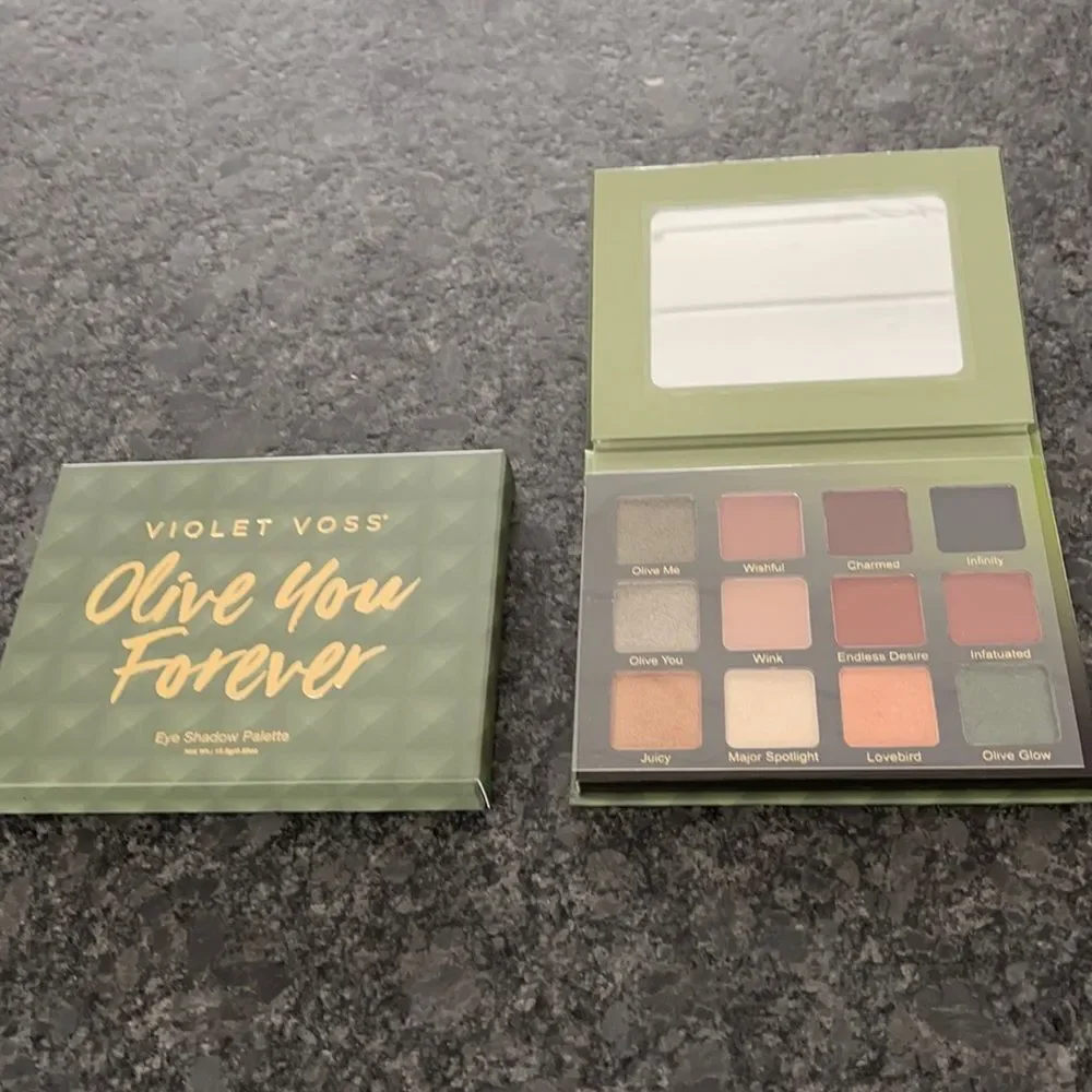 Violet Voss Olive You Forever eye shadow palette 12 shades shimmer+matte